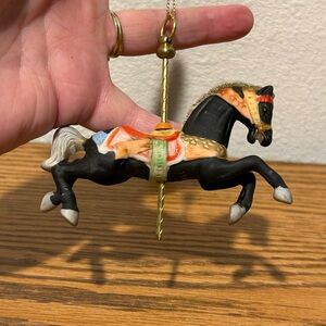 Black Carousel Horse Ornament